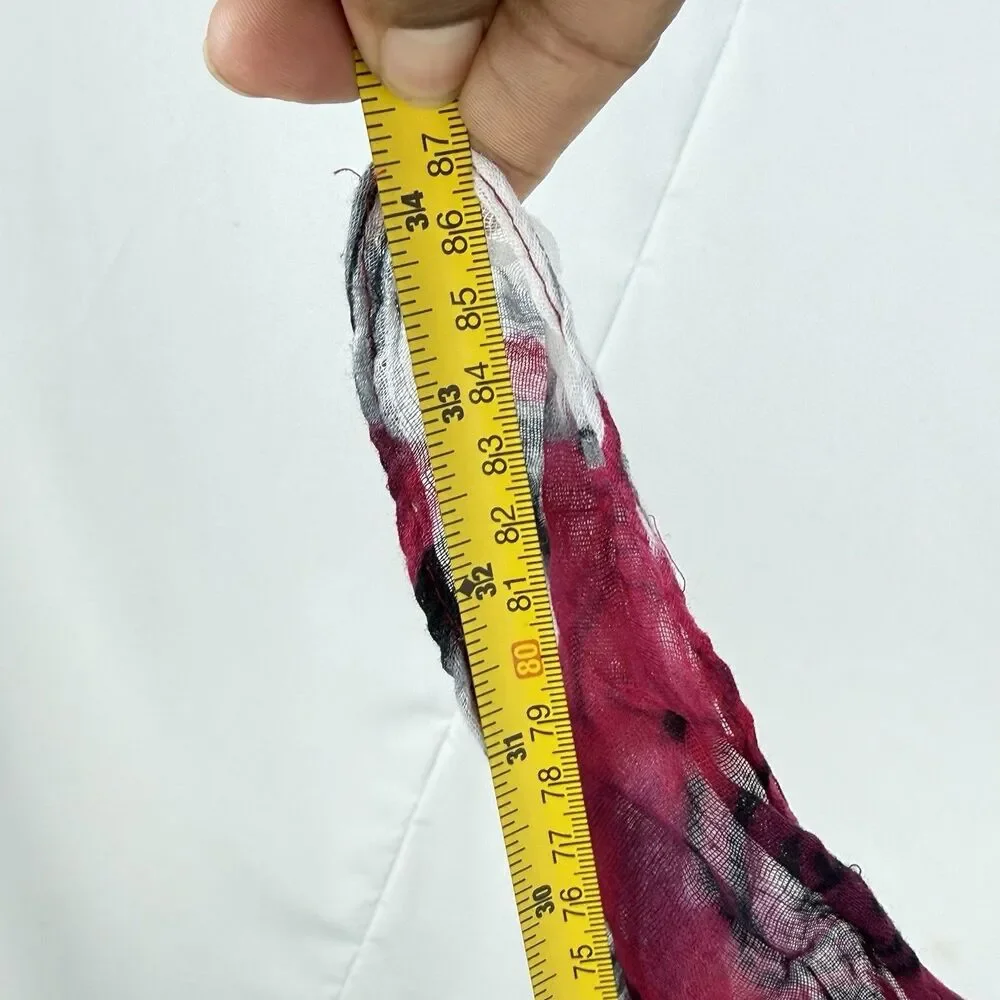Scarf Pink Floral Polyester Lightweight Wrap 66 x 34 Inches